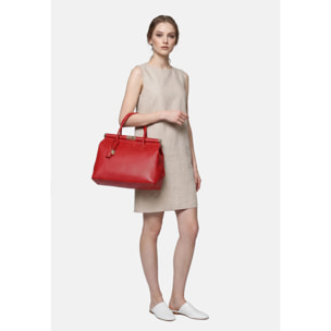 Borsa a mano da donna - Modello Aleria - Vera pelle - 35.0 x 26.0 x 16.0 cm