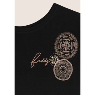 T-shirt comfort in cotone Supima con mandala