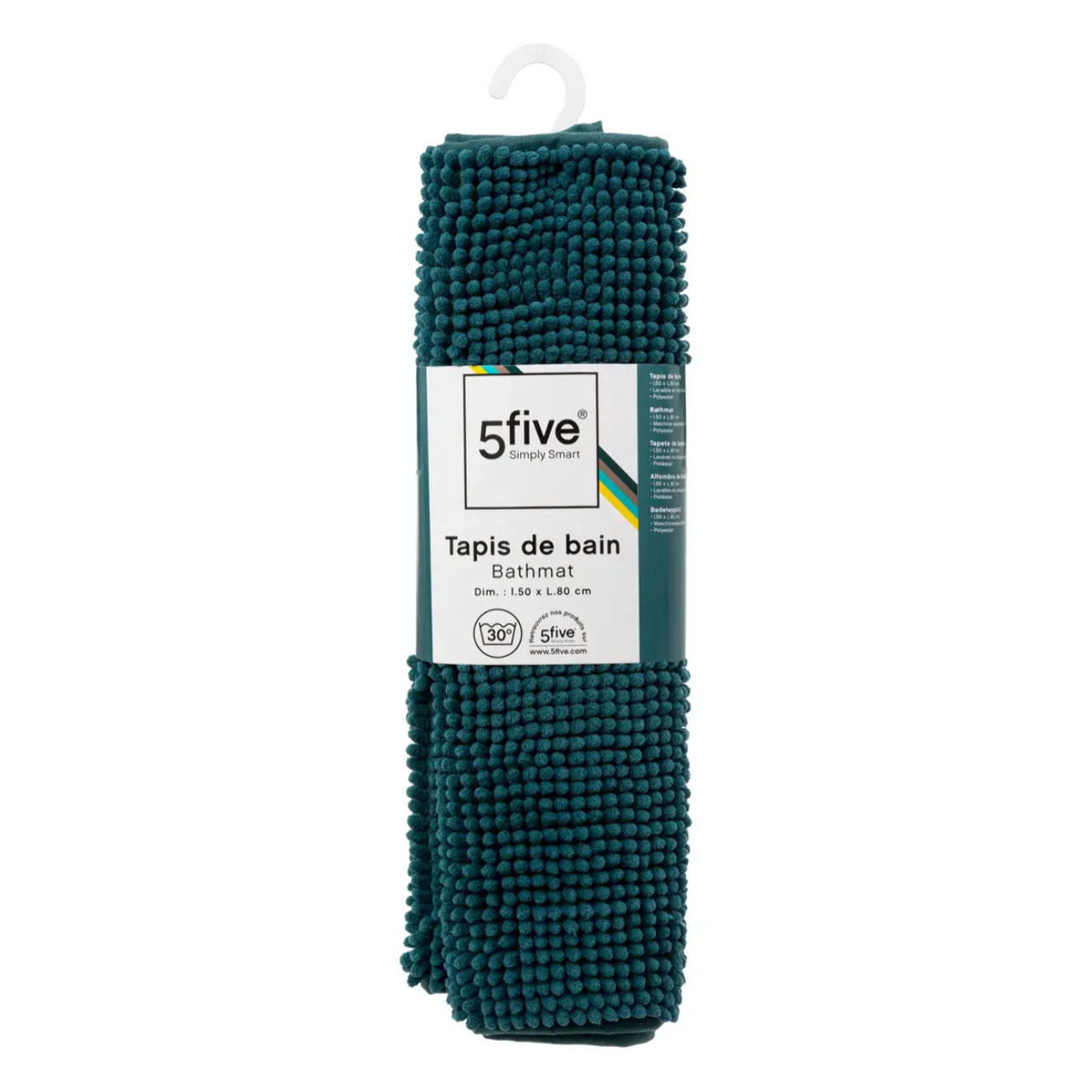 Tapis de bain 50x80cm "Colorama" bleu pétrole