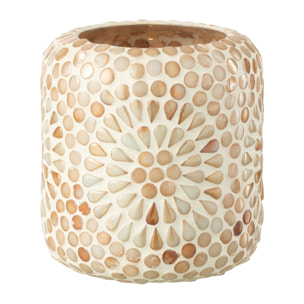 J-Line Chandelier Mosaïque - verre - beige/blanc - 2 pièces