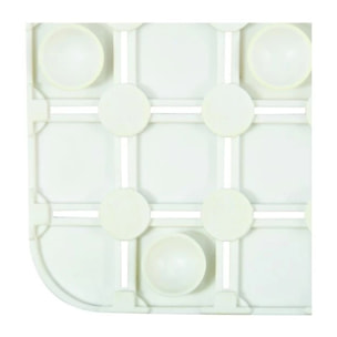 Tapis Fond de douche antidérapant Caoutchouc QUADRO 54x54cm Blanc MSV