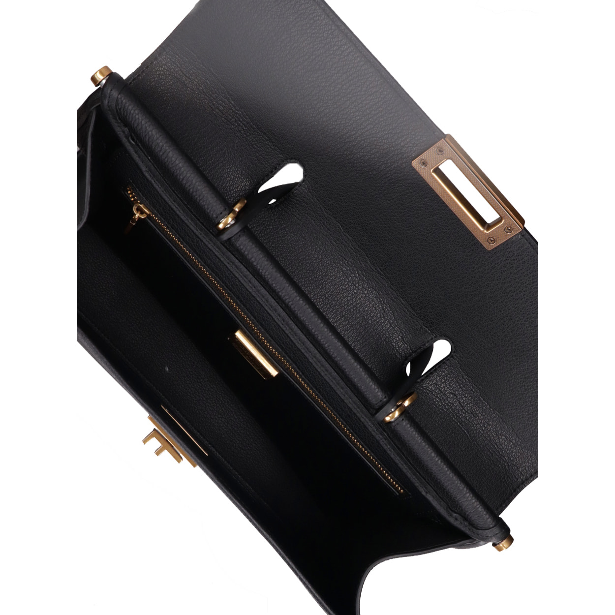 Borsa a mano da donna Made in Italy - Modello Zaffiro Lux - 100% pelle - 35.0 x 27.0 x 13.0 cm