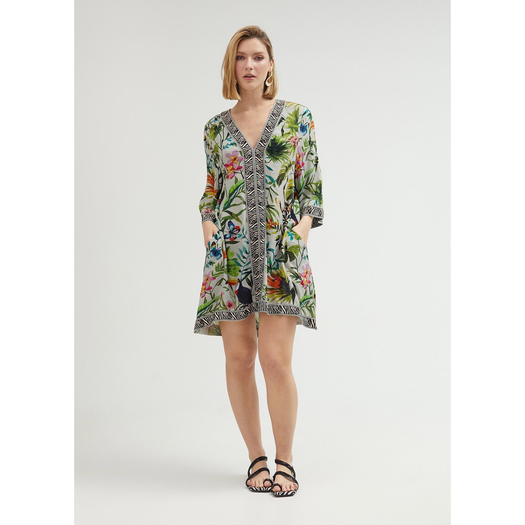 Kurta con stampa giungla
