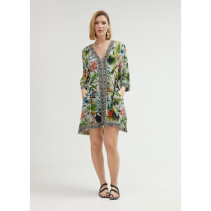 Kurta con stampa giungla