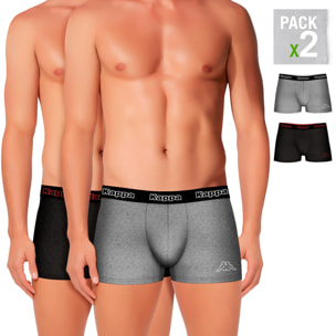 Pack 2 calzoncillos Kappa en color gris claro y gris oscuro para hombre