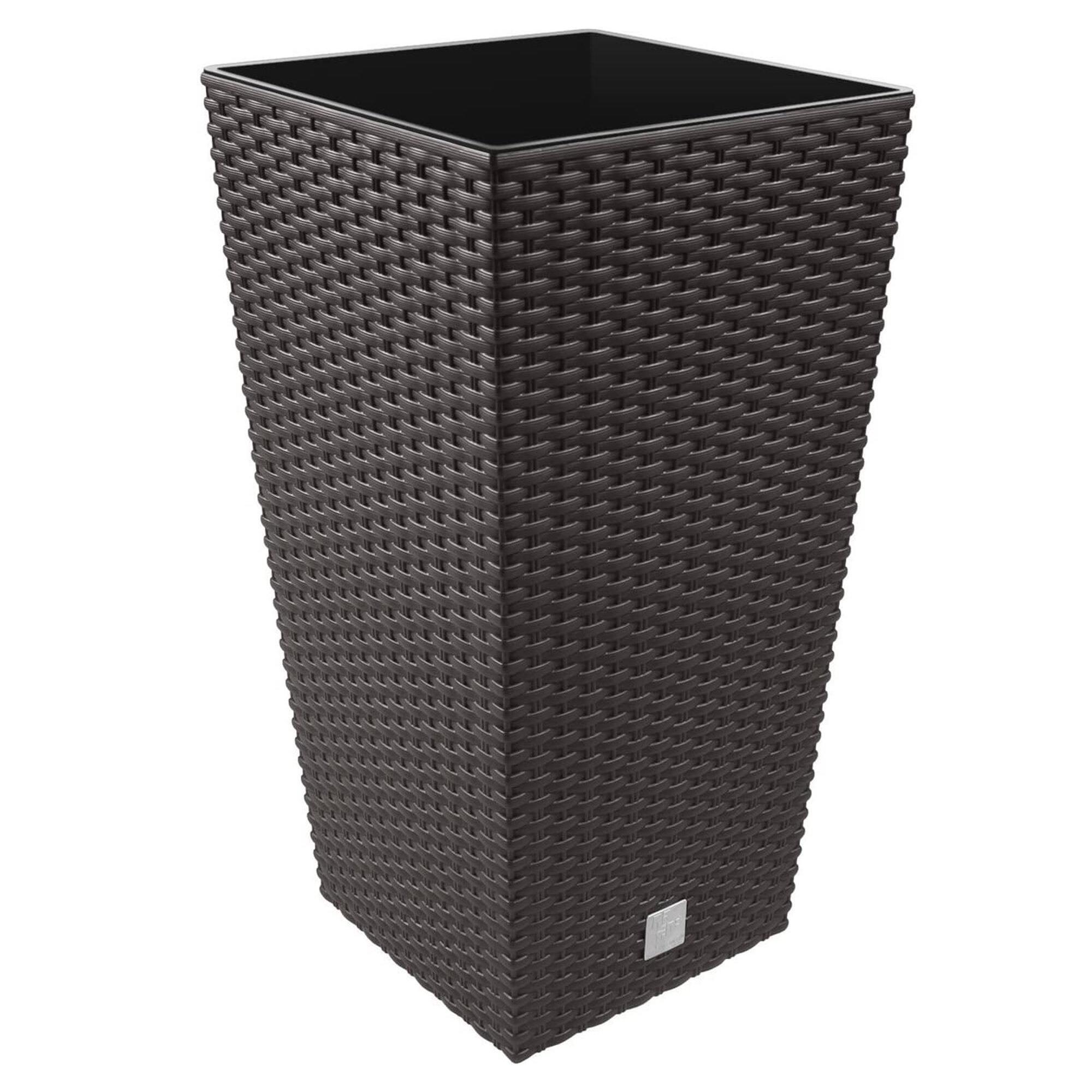 Maceta con inserto en color ocre oscuro