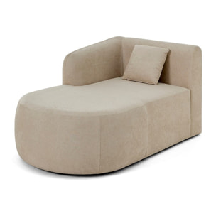 Ikare - module d'assise méridienne gauche - en tissu - Beige