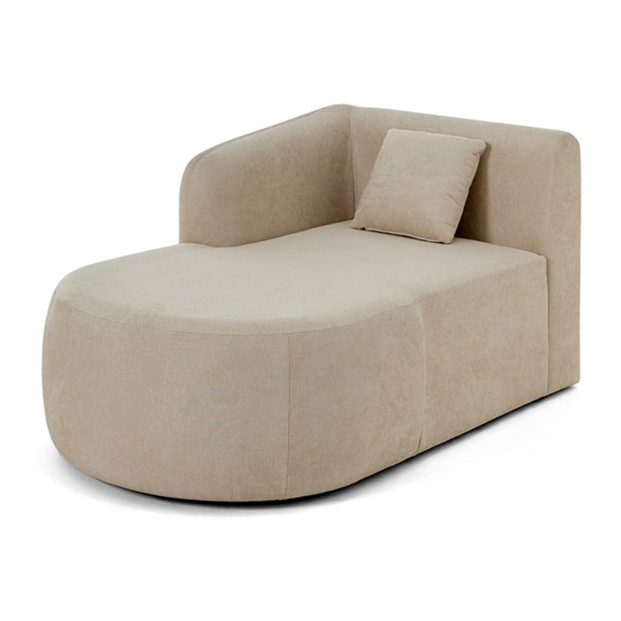 Ikare - module d'assise méridienne gauche - en tissu - Beige
