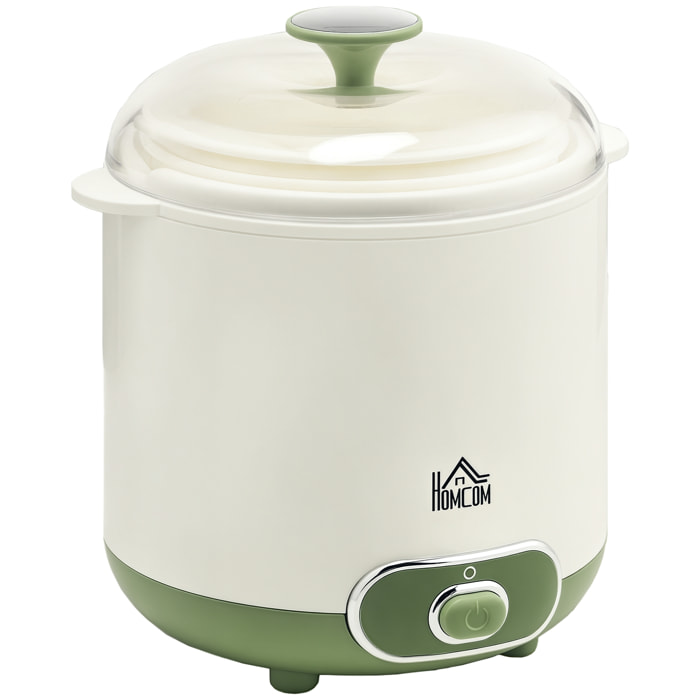 Yogurtera 20 W 1,5L Máquina de Yogur para Hacer Yogur Griego con Filtro Indicador de Encendido y Calentamiento a Temperatura Constante PTC 19,5x17,5x21,4 cm Blanco
