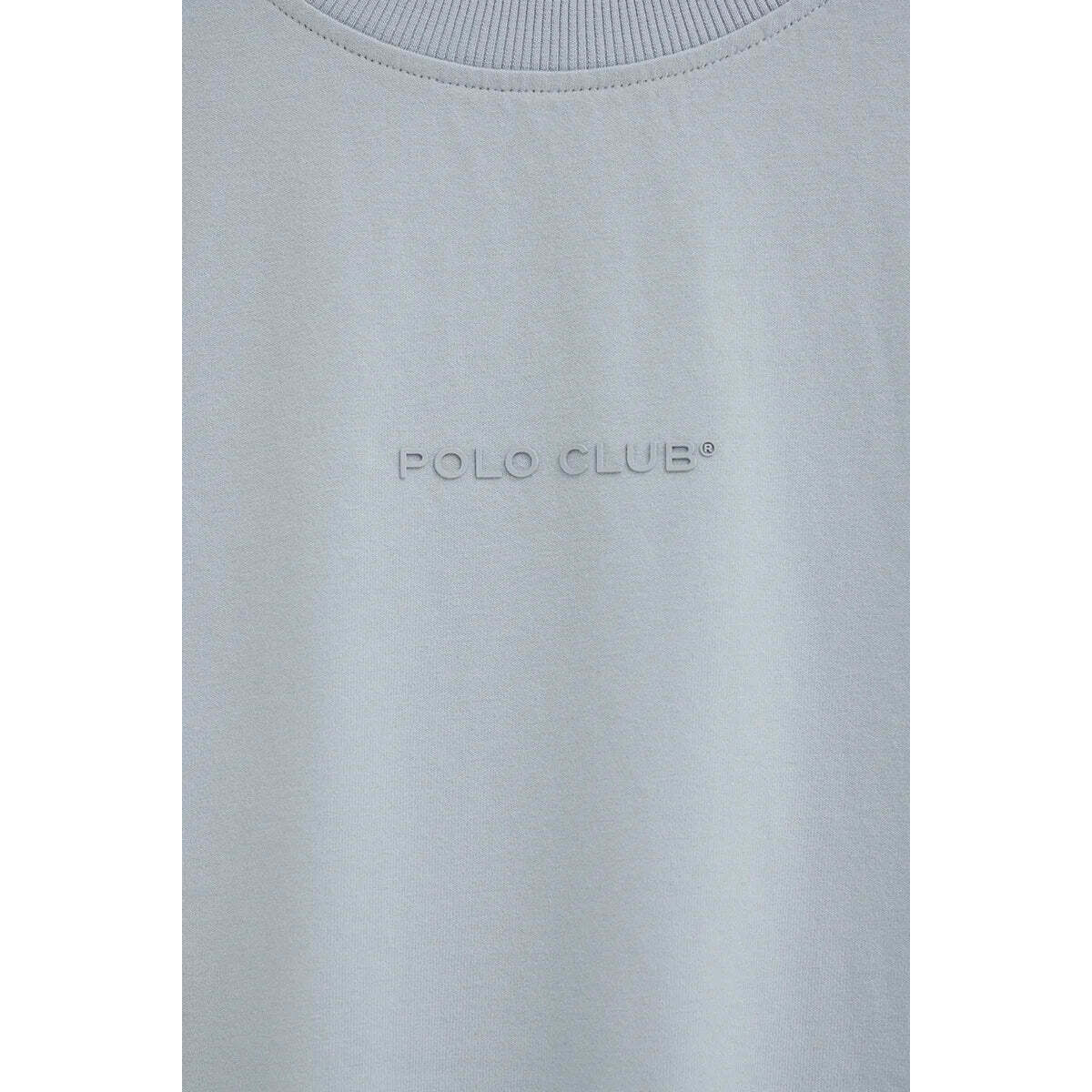 Camiseta azul claro de corte relajado con logo engomado Polo Club