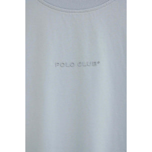 Camiseta azul claro de corte relajado con logo engomado Polo Club