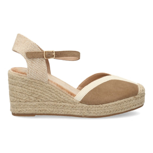 Alpargatas de cuña clásicas cómodas para mujer