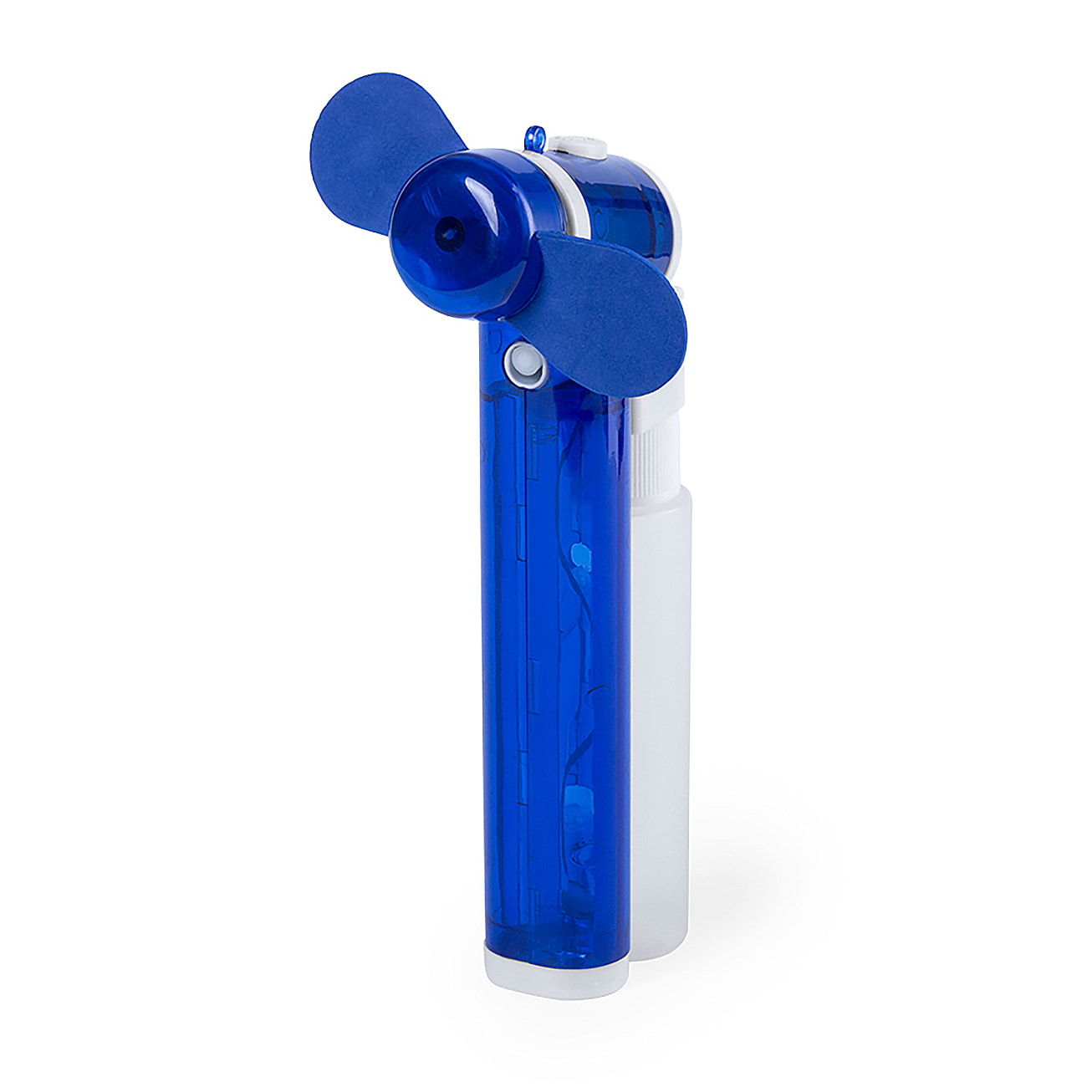 Ventilador vaporizador portátil con depósito de 35 ml y pulverización manual de agua.
