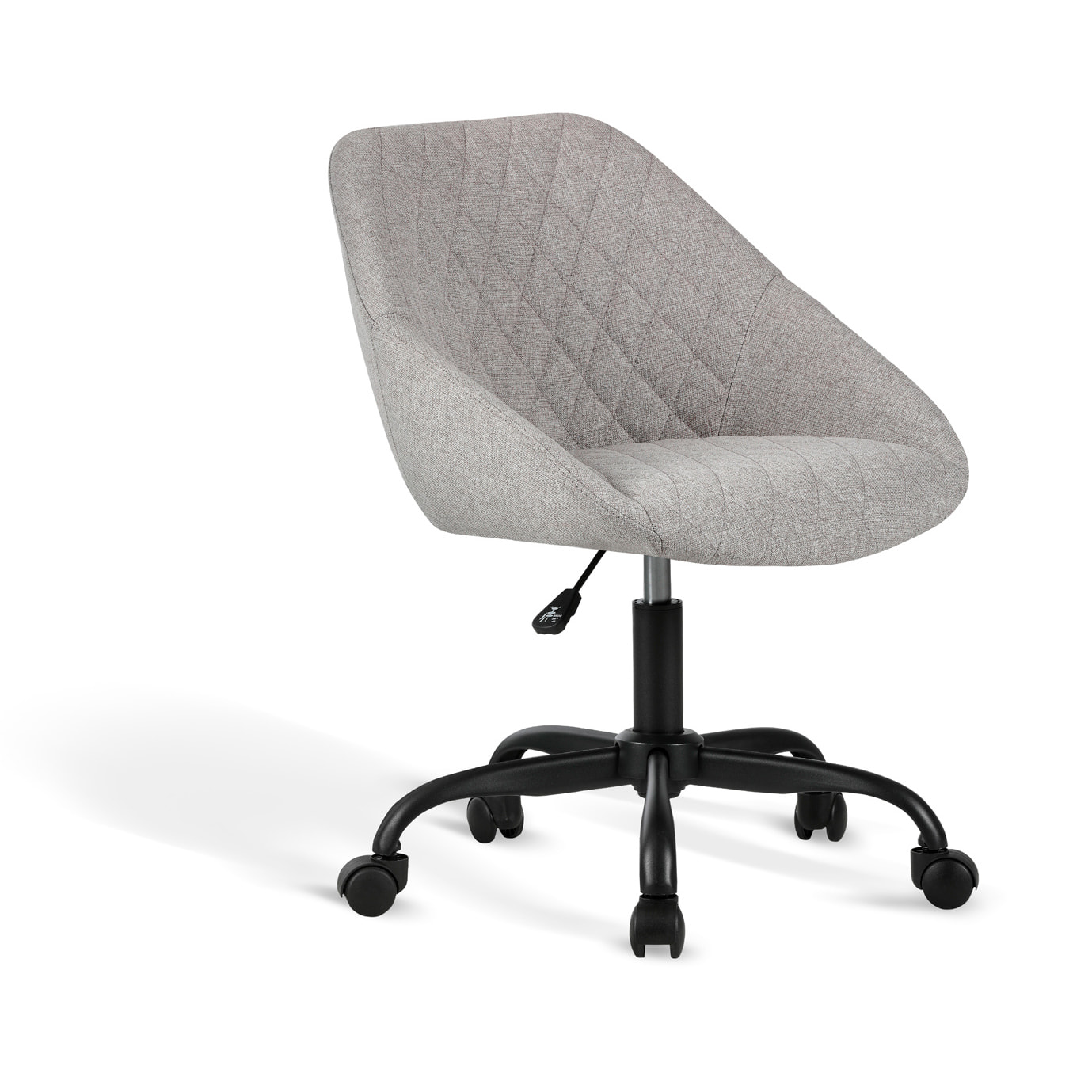 Silla de estudio Lucie tela gris 84x58x60 cm