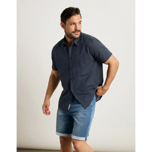 Camisa Manga Corta Azul Marino- Norla