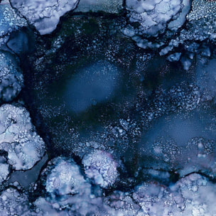 Poster blue space Affiche sous cadre noir