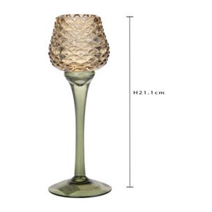 Portacandele calice pigna - Pezzi 3 - 8xH21,1x8cm - Bianchi Dino SpA