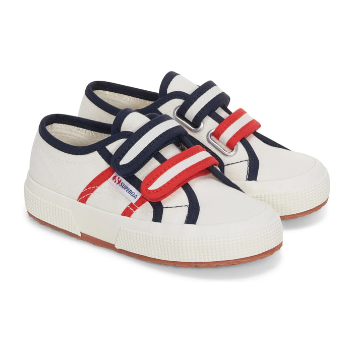 Le Superga Bambino/a Bianco 2750 Kids Straps Colorblocking