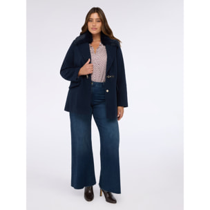 Fiorella Rubino - Blusa estampado geométrico en raso - Burgundy