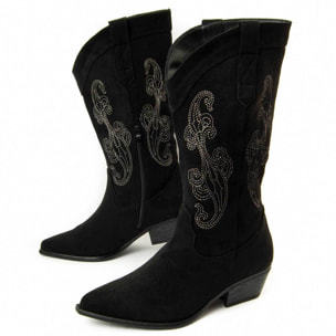 Bota de tacón - Negro - Altura: 6 cm