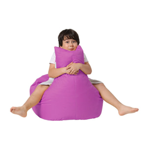 Sillón-puf rosa