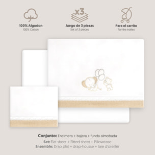 Triptico Coche Oso Elefante Globos Bco/Beig