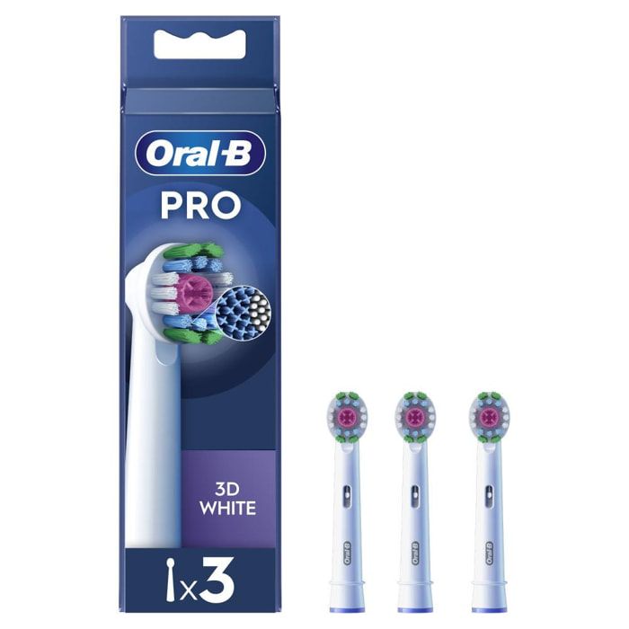 Oral-B Pro 3D White Brossettes Pour Brosse À Dents, 3 Unités