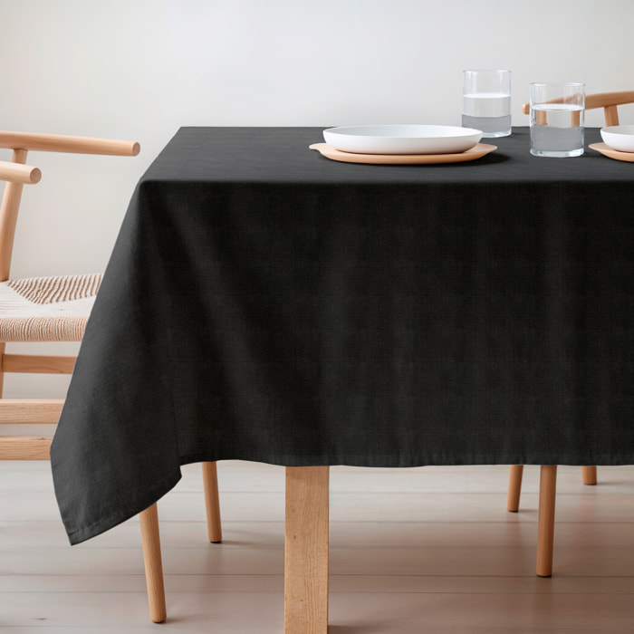 Nappe jacquard unie antitache Indra Black
