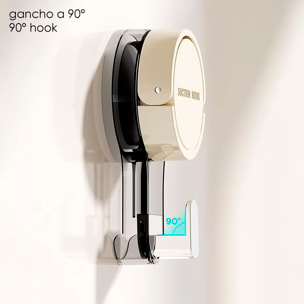 Gancho de pared al vacío con ventosa, soporte y percha impermeable reutilizable.