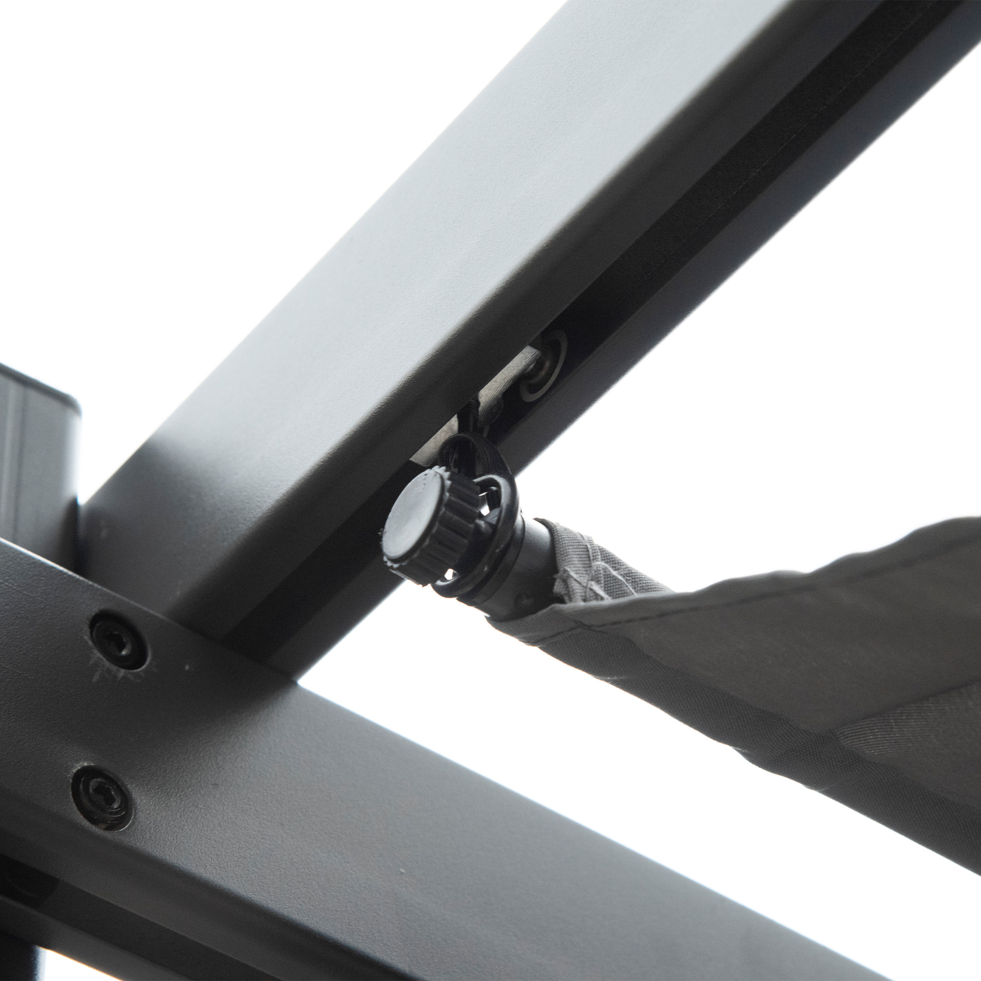 Pérgola de Jardín 3x3 m con Techo Retráctil, Cenador de Jardín con Protección UPF30+, Orificios de Drenaje, Estructura de Aluminio, Pabellón para Patio, Terraza, Exterior, Gris Oscuro