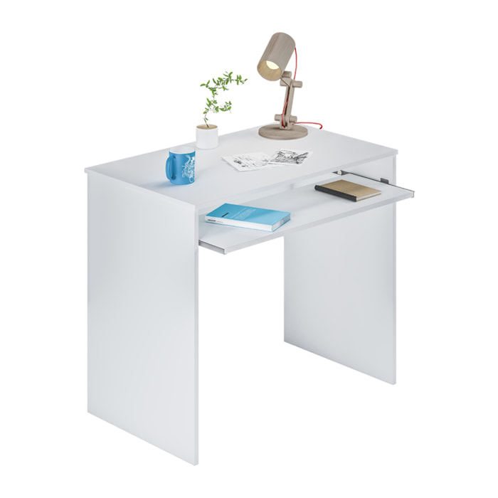 Mesa Escritorio Con Bandeja 79x90x54 Cm Blanco Artik