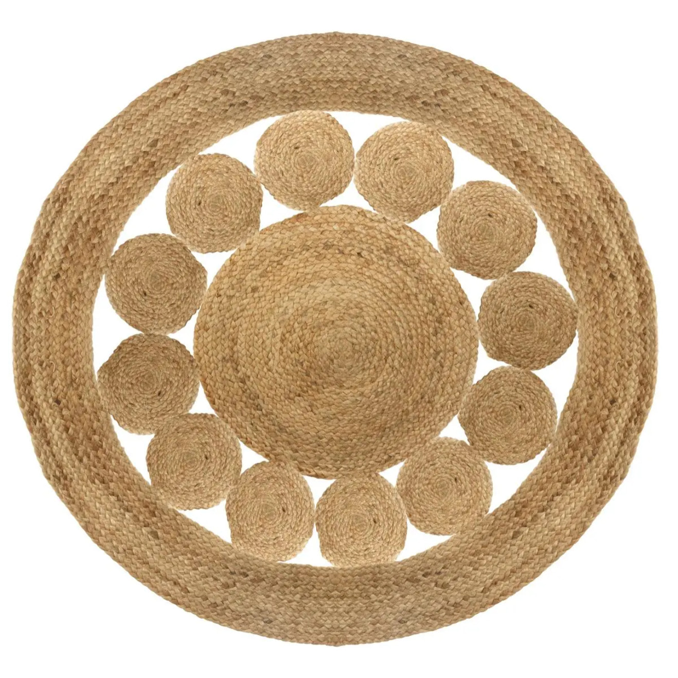 Tapis ajouré "Esra" en jute D120cm