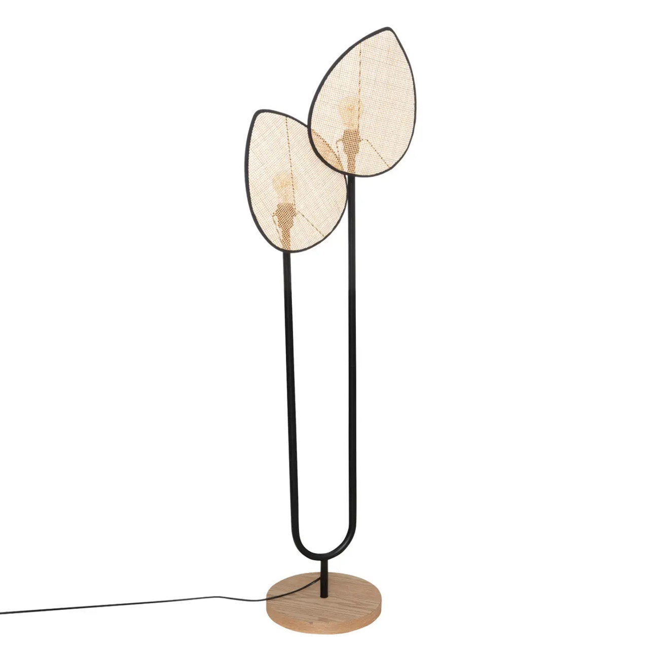 Lampadaire droit "Olme" en métal H143cm