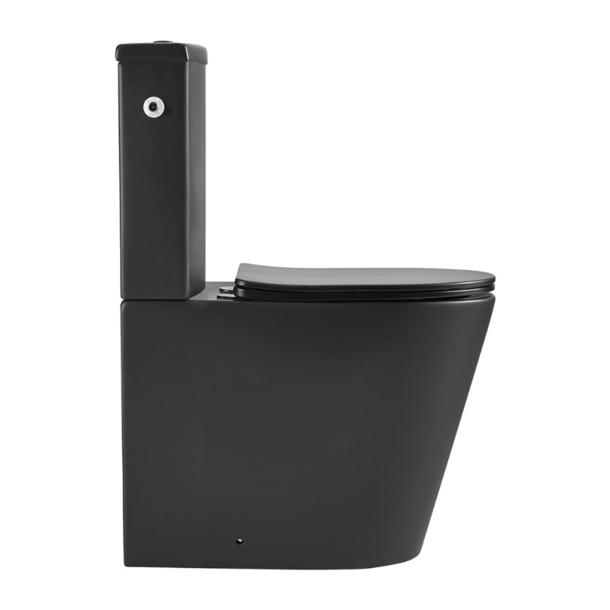 Brevis WC à poser complet sans bride en céramique avec abattant SoftClose, rinçage Vortex, noir mat (SATBRE031RTORVPBKM)