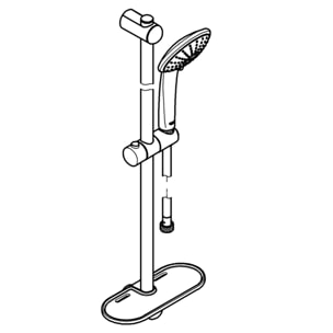 Ensemble de douche 2 jets avec barre Euphoria 110 Duo
