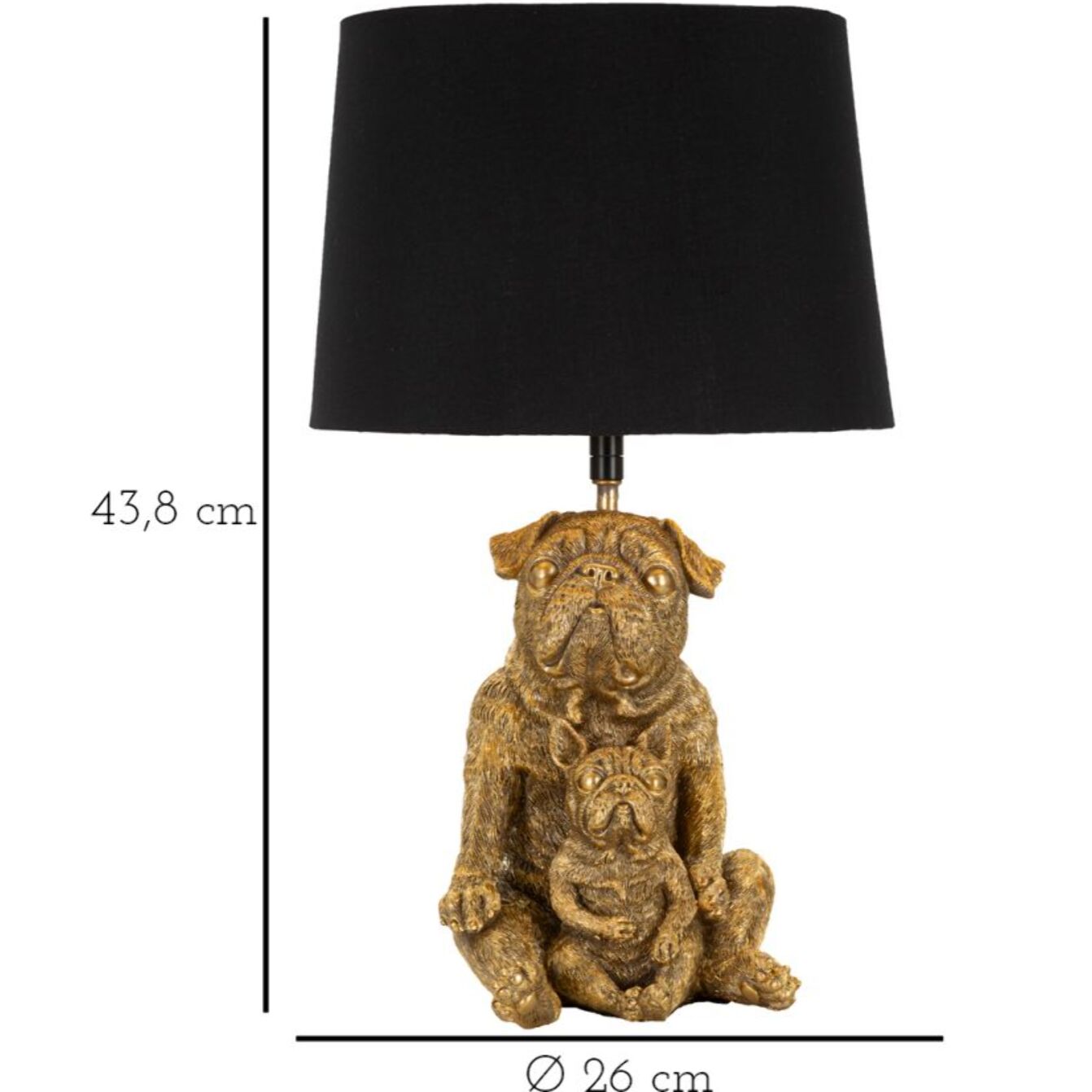 LAMPADA DA TAVOLO DOG CM Ø 26X43,8