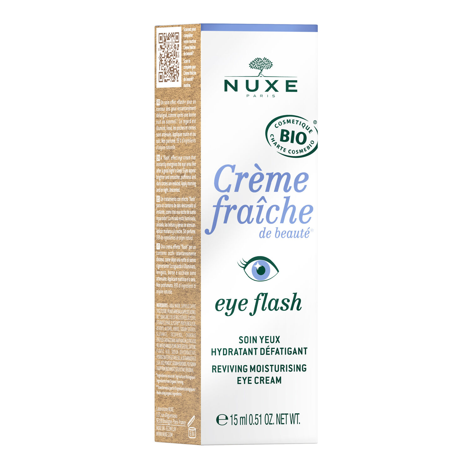 Crème fraîche de beauté®  - Eye Flash Soin Yeux Hydratant Bio 15 ml