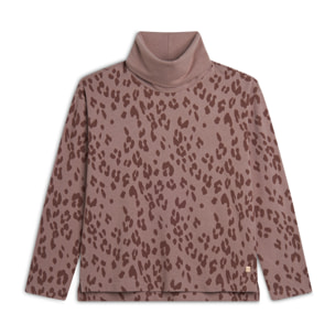 Felpa in viscosa interlock effetto tricot fantasia animalier