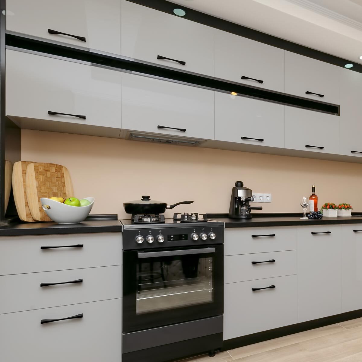 Rouleau adhésif décoratif Vinyle au Mètre - Gris clair - Sticker Lavable Imperméable Mur Cuisine Meubles