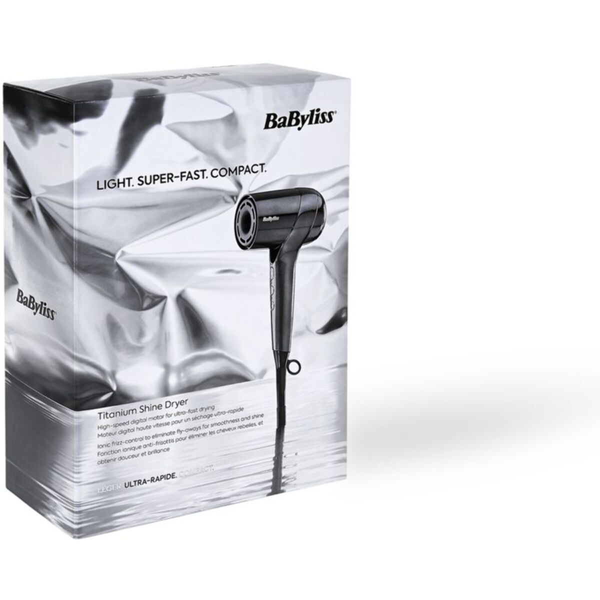 Sèche cheveux professionnel BABYLISS Titanium Shine 1600 D6200DE