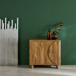 Buffet exotique décor bois de manguier 2 portes 80cm Pondi