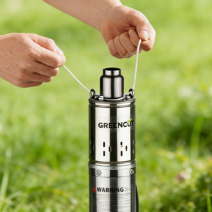 Bomba sumergible 370 W, caudal 20 L/min, altura máxima 50 m para aguas limpias - GREENCUT