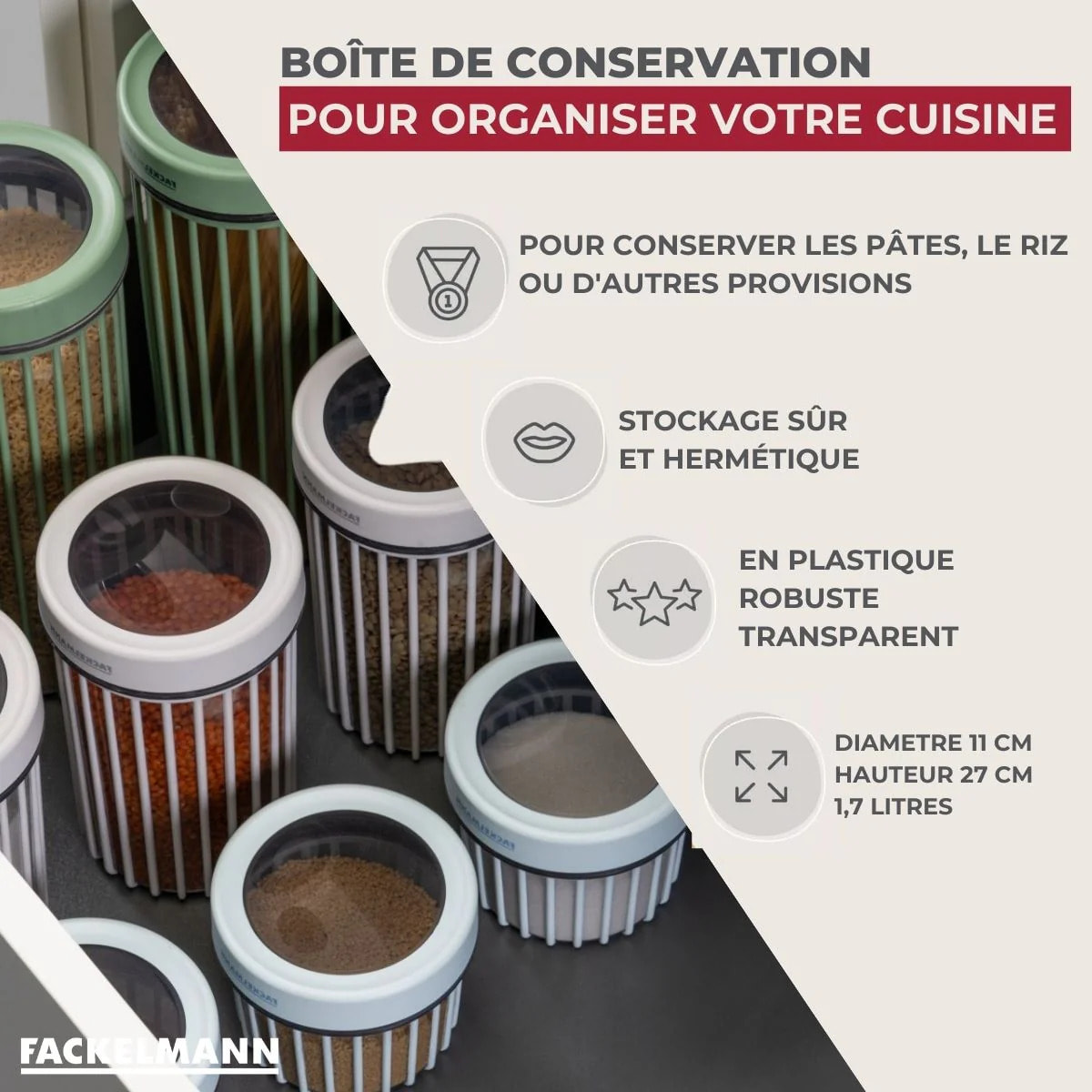 Boite à Provisions Fackelmann Storage