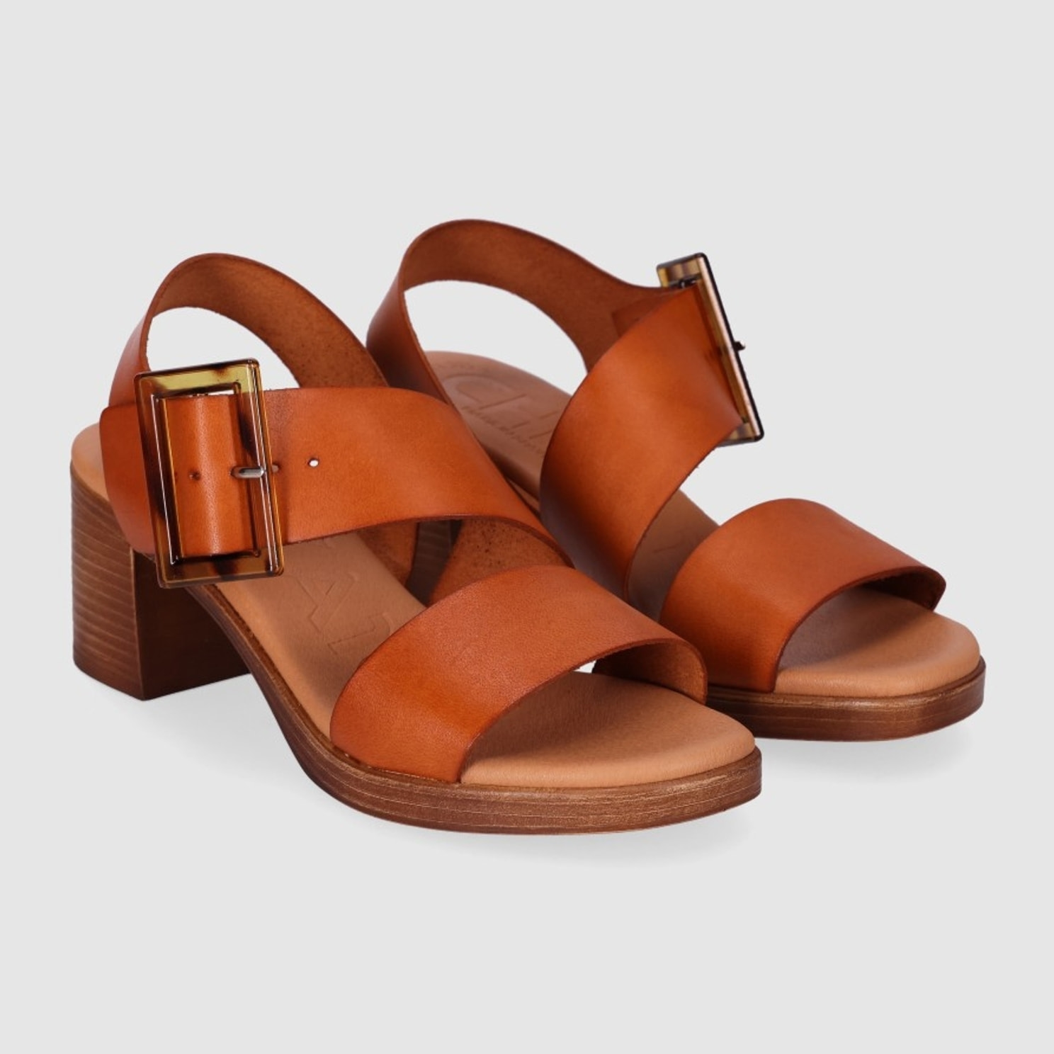 Sandalias de Piel - Cuero - Tacón: 5 cm