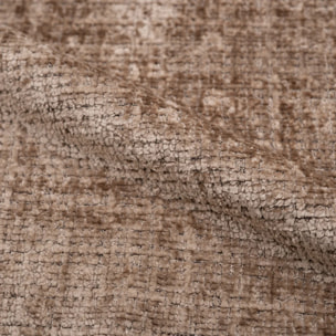 Chaise en velours chenillé marron glacé et métal noir - Bloomy