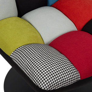 Fauteuil Pivotant Anton Patchwork