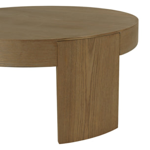 ELLA - Table basse ronde D90cm couleur naturelle design arrondi