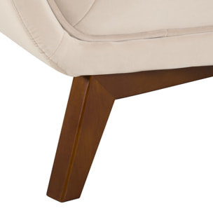 Canapé 3 places en velours beige - Mona