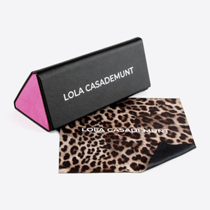 Occhiali Quadrati con Logo Dorato