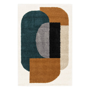Tapis intérieur shaggy motifs géométriques multicolore MATTHEW